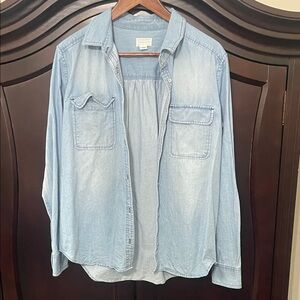 Caslon Light Blue Casual Button Down Shirt